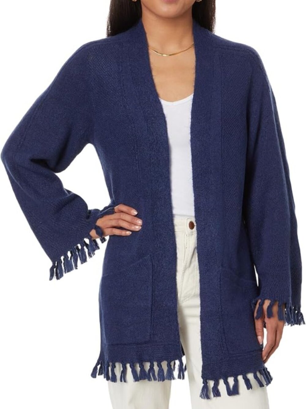 Lilly Pulitzer, Lewiston Cardigan, Size Large, Low Tide Navy.